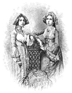 Donne ebree di Kochi, India, 1895 da Unbekannt