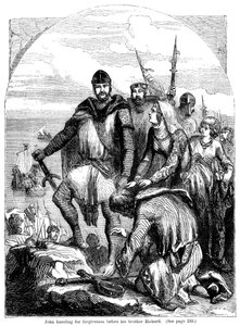 Giovanni in ginocchio per il perdono davanti a suo fratello Riccardo da Unbekannt
