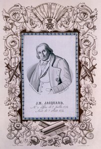 Joseph-Marie Jacquard, inventore del telaio Jacquard da Unbekannt
