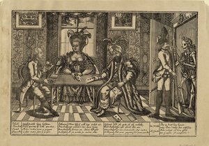 Giuseppe II, Caterina la Grande e il Sultano Abdul Hamid I che giocano a carte, c. 1780 da Unbekannt
