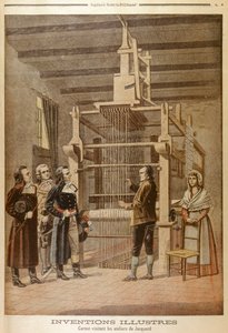 Joseph Marie Jacquard mostra il suo telaio a Lazare Carnot, Lione, Francia, 1801 da Unbekannt