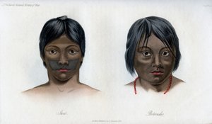 Juri e Botocudos, della nazione Brasilio-Guarani, 1848 da Unbekannt