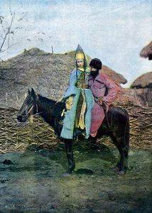 Coppia Kabardin in viaggio, c1890