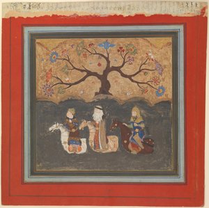 Kai Khusrau, Farangis e Giv attraversano il fiume Jihun Oxus da Unbekannt