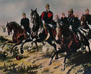 Kaiser Guglielmo I. 1797-1888 e i suoi paladini. - Dipinto di Camphausen, 1934