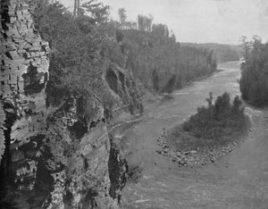 Fiume Kaministiquia, sotto le cascate Kakabeka, c1897 da Unbekannt