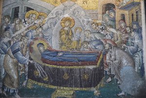 Kariye Camii (Chiesa di San Salvatore in Chora), affresco: Dormizione (Morte di Maria), Istanbul, Turchia da Unbekannt