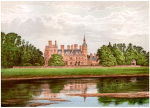 Kelham Hall, Nottinghamshire, casa della famiglia Manners-Sutton, c1880 da Unbekannt