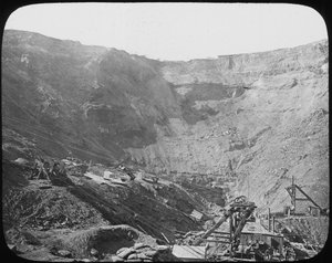 Miniera di diamanti di Kimberley, Sudafrica, c. 1890 da Unbekannt