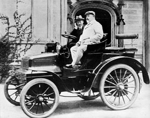 Re Edoardo VII nella Daimler 12hp del 1899 di Lord Montagu