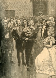Re Giorgio IV che tiene un ricevimento a Holyrood Palace, Edimburgo da Unbekannt
