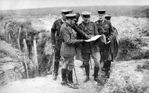 Re Giorgio V a St Georges Hill, vicino a Fricourt, 10 agosto 1916 da Unbekannt
