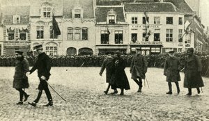 Re Giorgio V a Furnes, Belgio, Prima Guerra Mondiale, 4 dicembre 1914 da Unbekannt