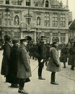 Re Giorgio V a Furnes, Belgio, Prima Guerra Mondiale, 4 dicembre 1914, 1920 da Unbekannt