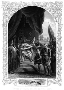 Re Giovanni firma la Magna Carta a Runnymede