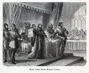 Re Giovanni firma la Magna Carta, 1882 da Unbekannt