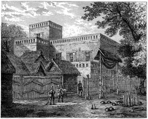 Palazzo del re Koffee, Coomassie, guerra degli Ashanti, Africa, 1900 da Unbekannt
