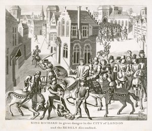 Re Riccardo II che affronta i ribelli, Rivolta dei contadini, Londra, 1381 XIX secolo da Unbekannt