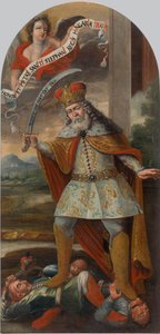 Re Santo Stefano nella battaglia con i Turchi da Unbekannt
