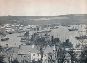 Kinsale - Una flotta di pescherecci nel porto, 1895 da Unbekannt