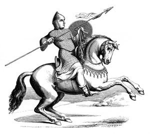 Cavaliere nella sua cotta di maglia, 1870