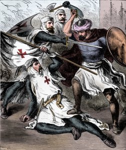 Cavalieri templari sul campo di battaglia, c1910