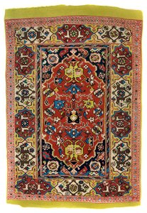 Tappeto annodato in lana, c1600 da Unbekannt
