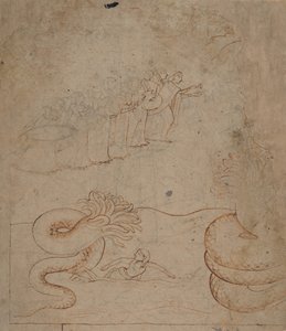 Krishna doma il serpente Kaliya nel fiume Yamuna..., ca. 1780 da Unbekannt