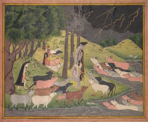Krishna che chiama le mucche, c. 1780-1790