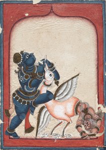 Krishna che sconfigge Vakasura, fine 1700