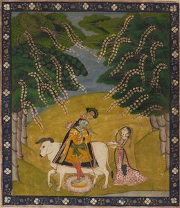 Krishna a cui vengono offerti dolci, XIX-XX secolo da Unbekannt