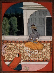 Krishna scarta la sua ghirlanda, c1800 da Unbekannt