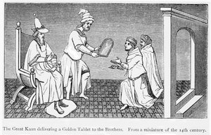 Kublai Khan dà una tavoletta d