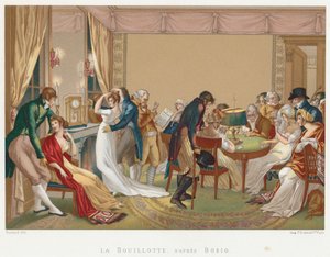 Signore e signori che giocano a La Bouillotte, Francia, c1804-1814