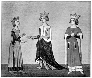 Abito da donna, XIV secolo, 1910