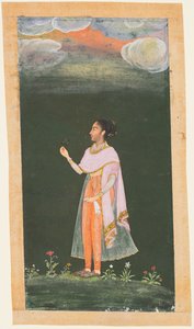 Donna che tiene un fiore, c. 1670s-80s da Unbekannt