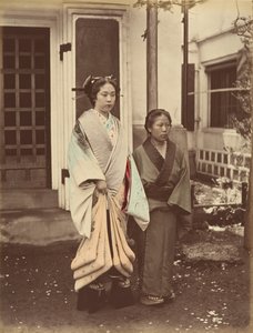 Signora e servitore, anni 1870