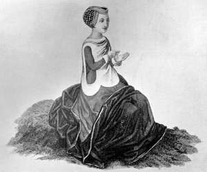 Costume da donna, XIV secolo, 1910