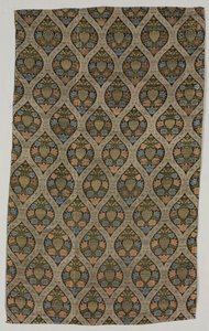 Frammento di lampasso con fiori in reticolo ogivale, 1600s da Unbekannt