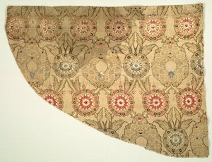 Lampasso con doppio motivo floreale ogivale su fondo a scacchi, 1550-1575 da Unbekannt