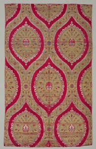 Lampasso con medaglioni floreali in reticolo ogivale, 1550-1575 da Unbekannt