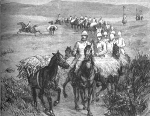 Lancieri che tornano da una scorreria, c. 1880 da Unbekannt