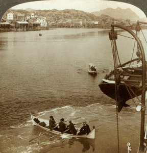 Sbarco da un piroscafo in paese artico, Svolvaer, Isole Lofoten, N. Norvegia, c1905