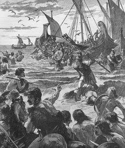Sbarco dei Romani sulla costa del Kent, 43 da Unbekannt