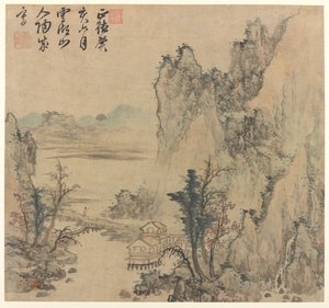 Paesaggio, tarda dinastia Ming o inizio dinastia Qing, XVII secolo da Unbekannt