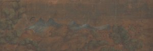 Paesaggio con figura in ambientazione boschiva da Unbekannt