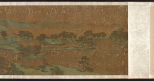 Paesaggio in blu e verde, dinastia Ming o Qing, XVII-XVIII secolo da Unbekannt