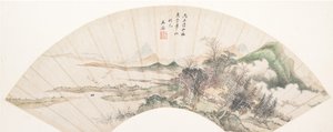 Paesaggio nello Stile di Huichong, XVIII secolo o successivo, data spuriosa del 1676