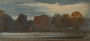 Paesaggio con lago, 1828-1829 da Unbekannt