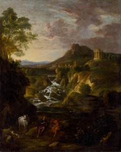Paesaggio con le cascate di Tivoli da Unbekannt
